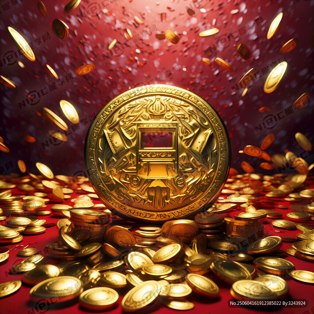 红色背景里的金元宝