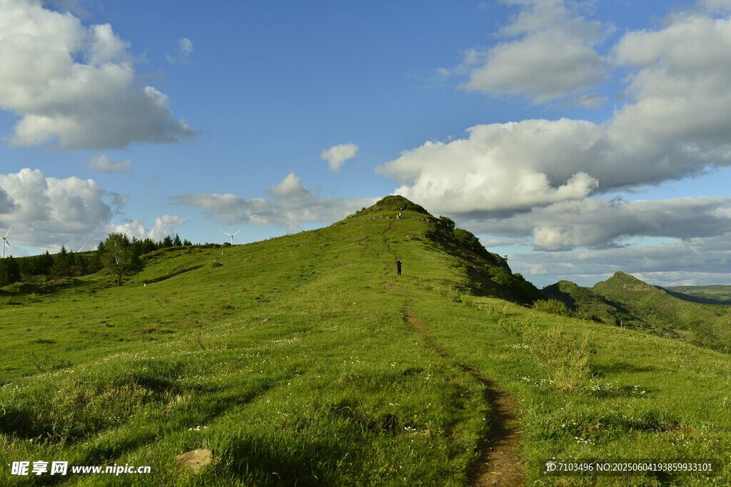 翠绿山峦间的蜿蜒小径