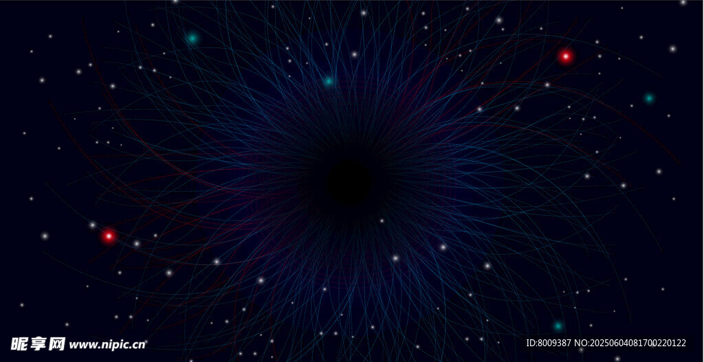 深邃星空下的神秘黑洞