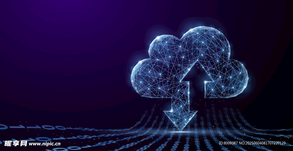 科技感云数据连接景象