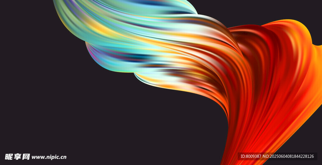 绚丽多彩的流动线条图案