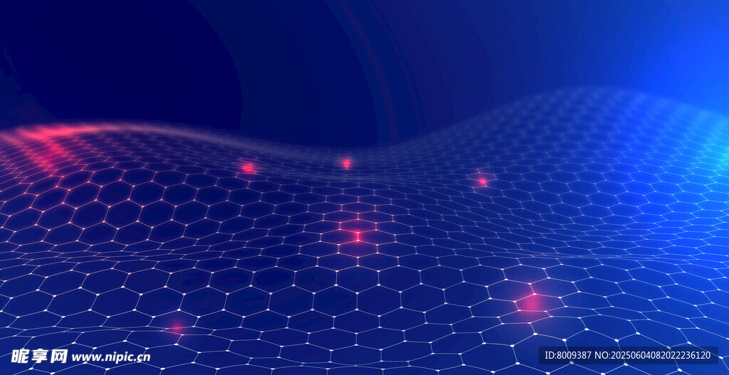 科技感网格发光海报背景