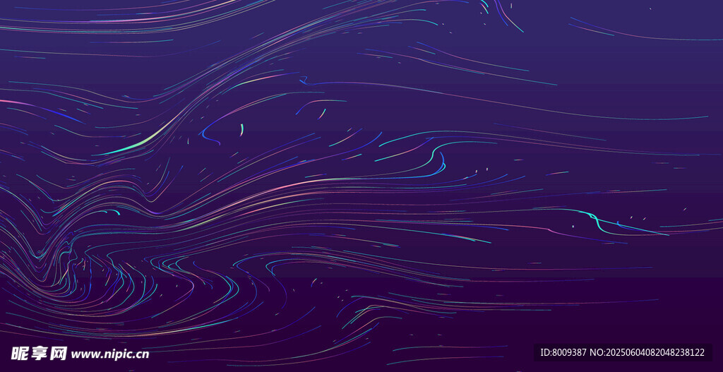梦幻紫色流动线条背景