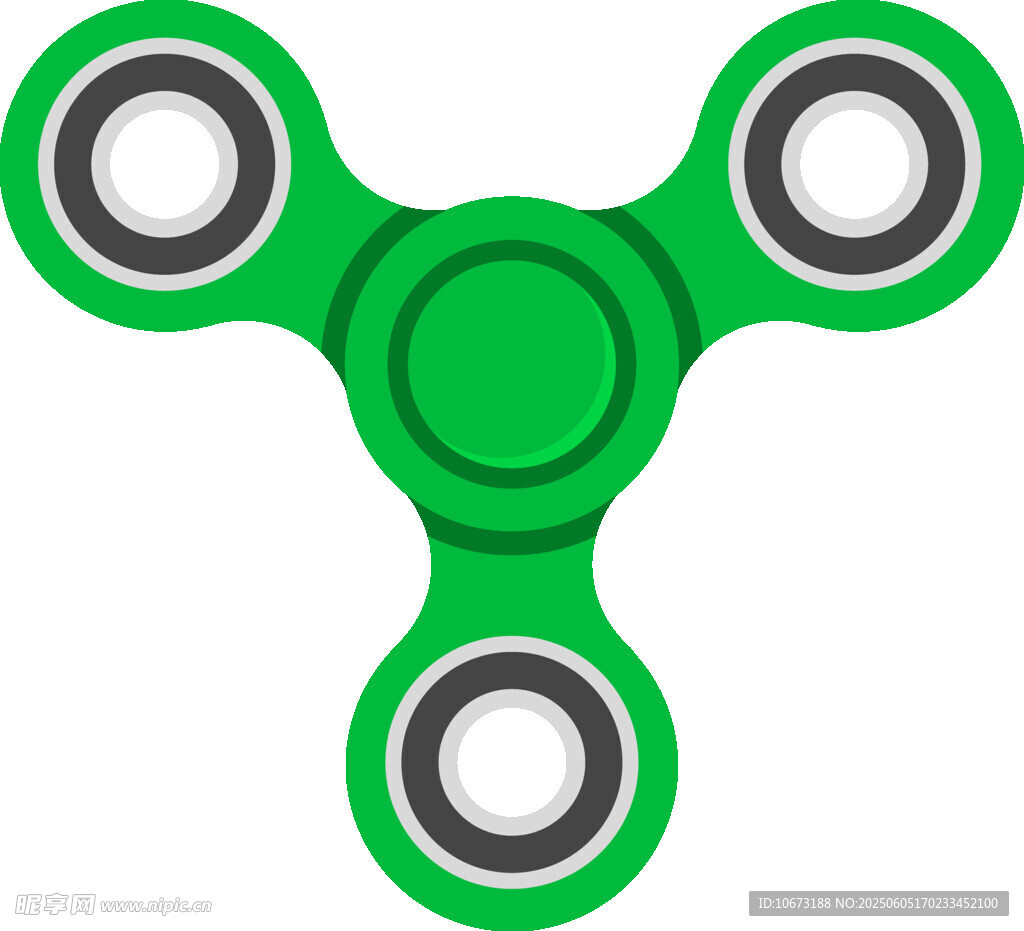 绿色三叶指尖陀螺