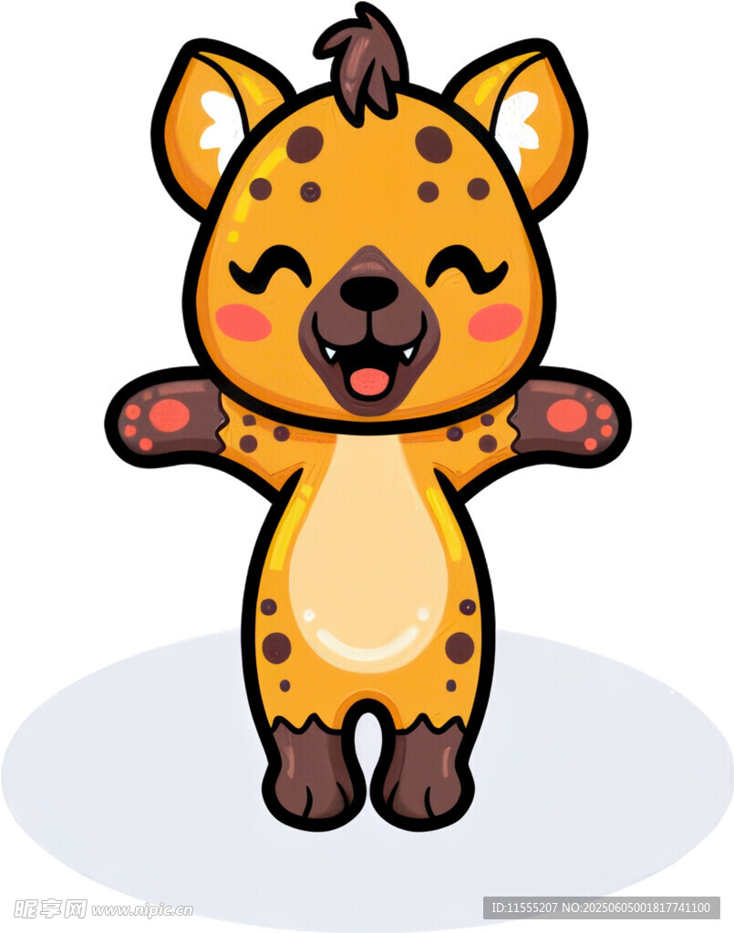 可爱小鬣狗卡通形象