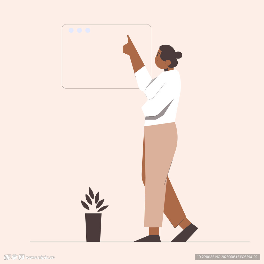 女士指着白板讲解画面