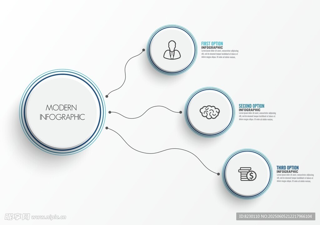 圆形信息图表设计示例