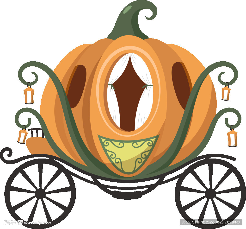 南瓜马车插画