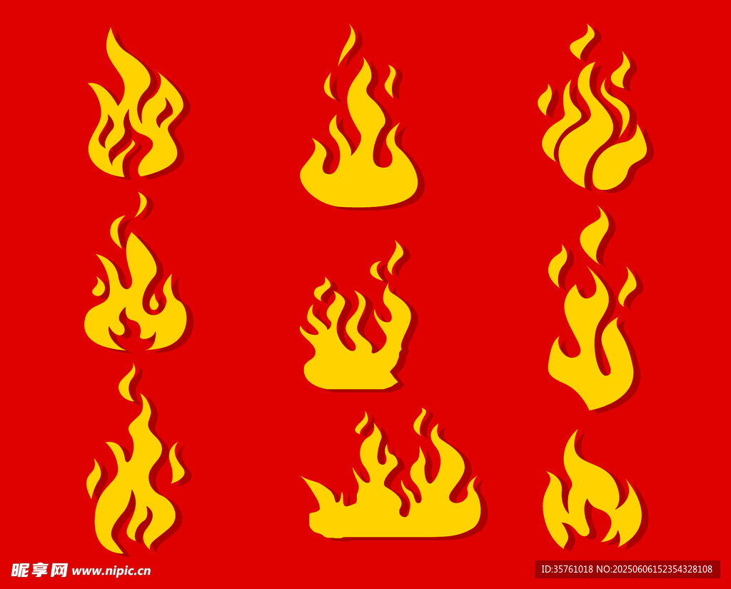 卡通火焰图案