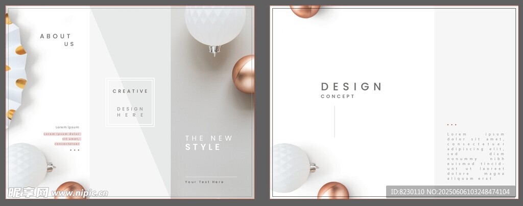 简约风婚礼请柬设计模板