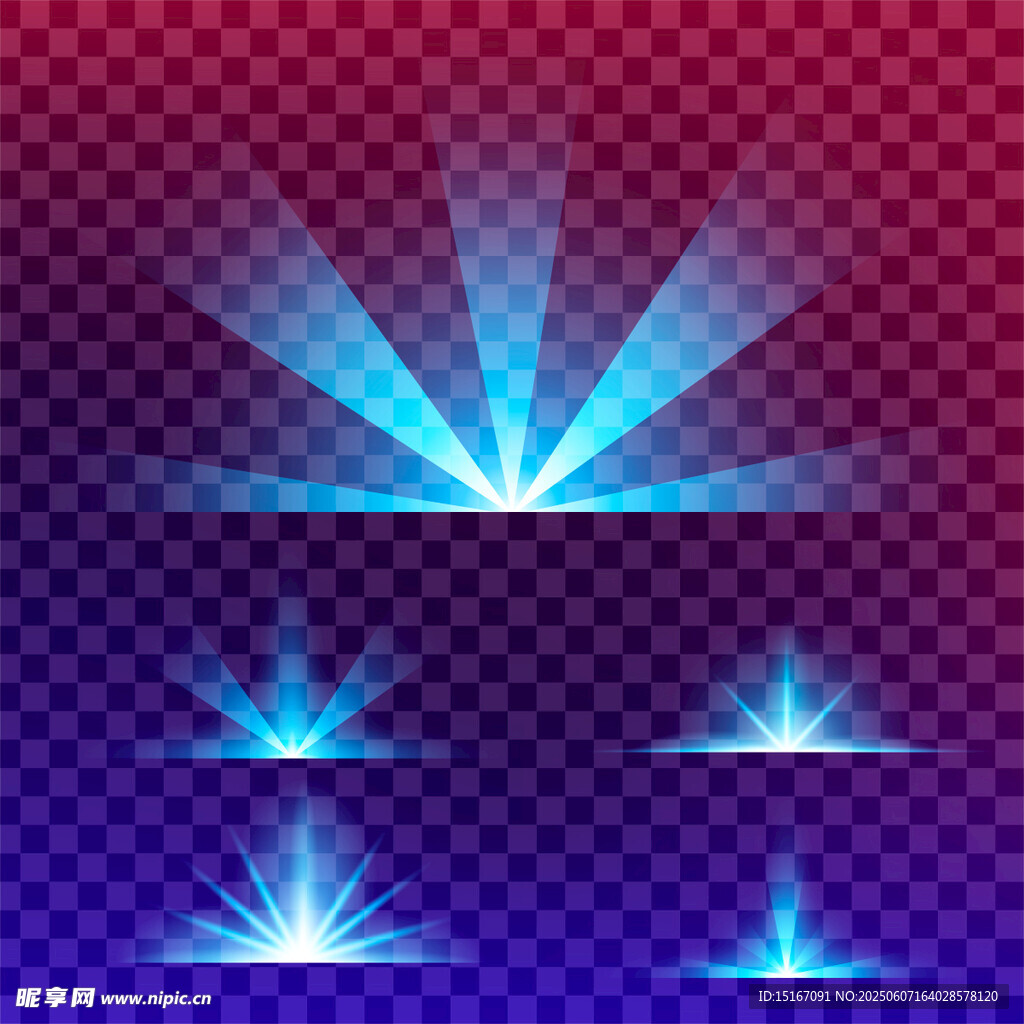 炫彩光线特效元素集合