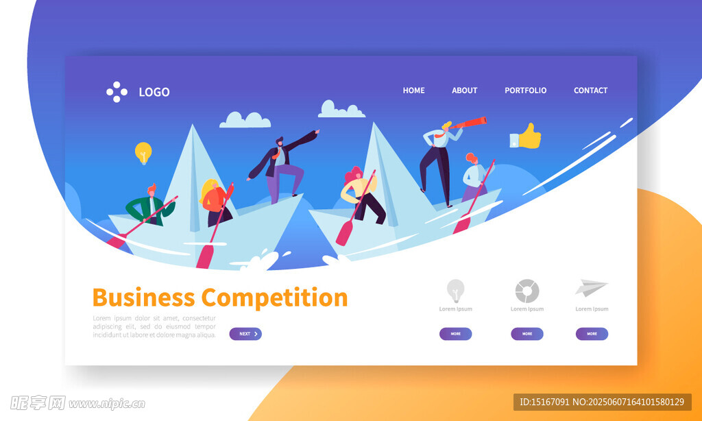 商务合作场景插画展示