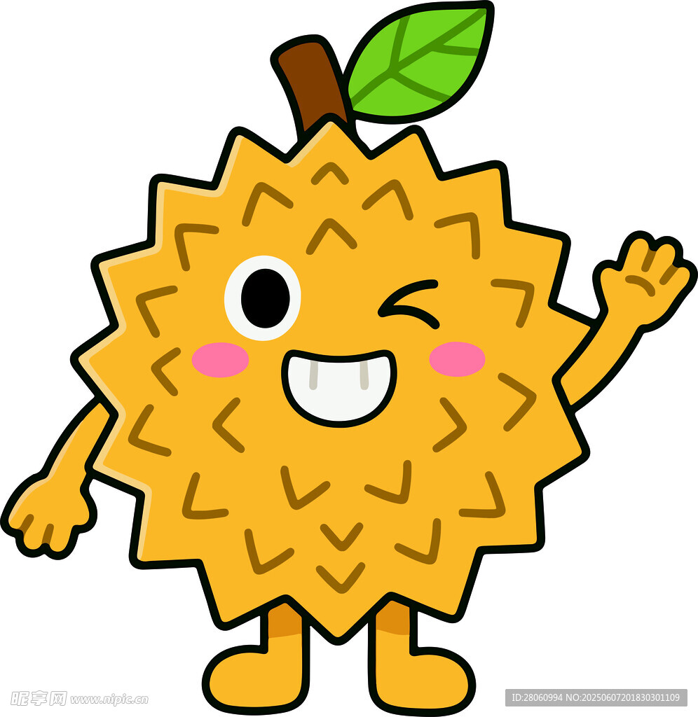 卡通形象 水果卡通 榴莲 AI