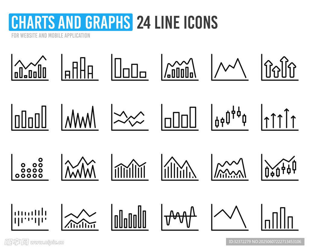 24款图表线条图标集合