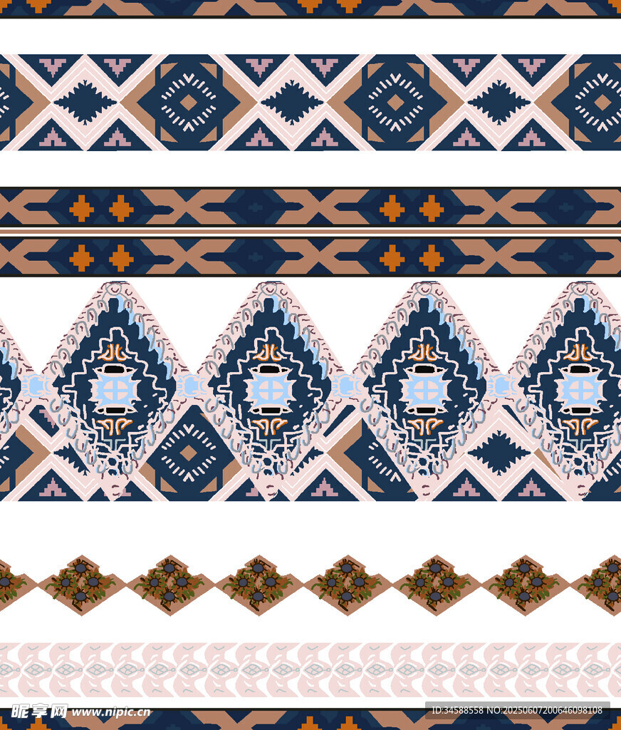 民族风几何图案装饰元素