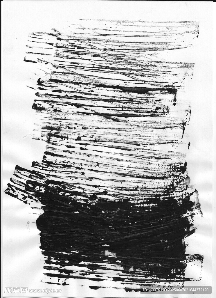 黑白笔触抽象艺术纹理