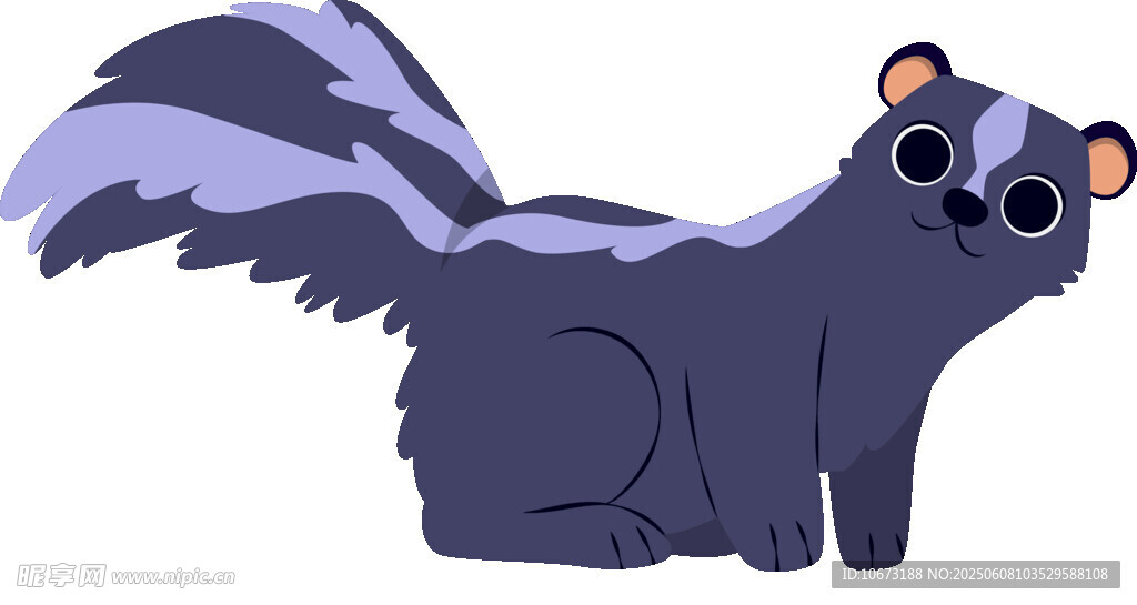 可爱卡通臭鼬形象展示