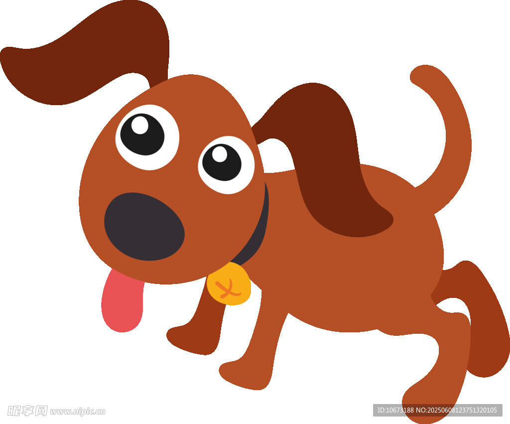 奔跑的可爱棕色小狗