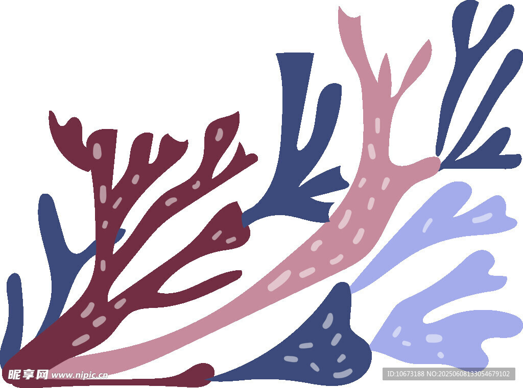 抽象多彩树枝图案设计