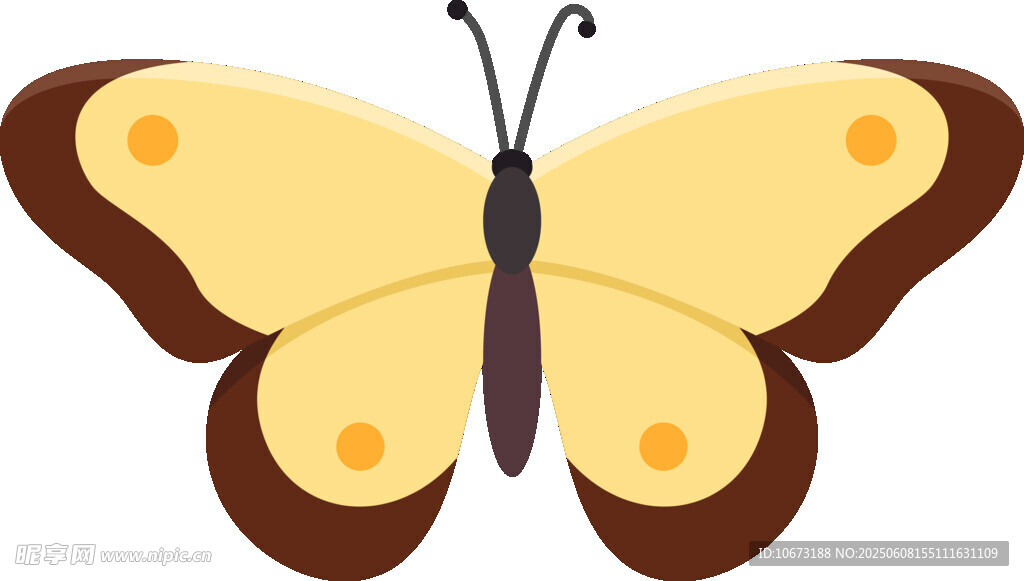 黄色蝴蝶插画