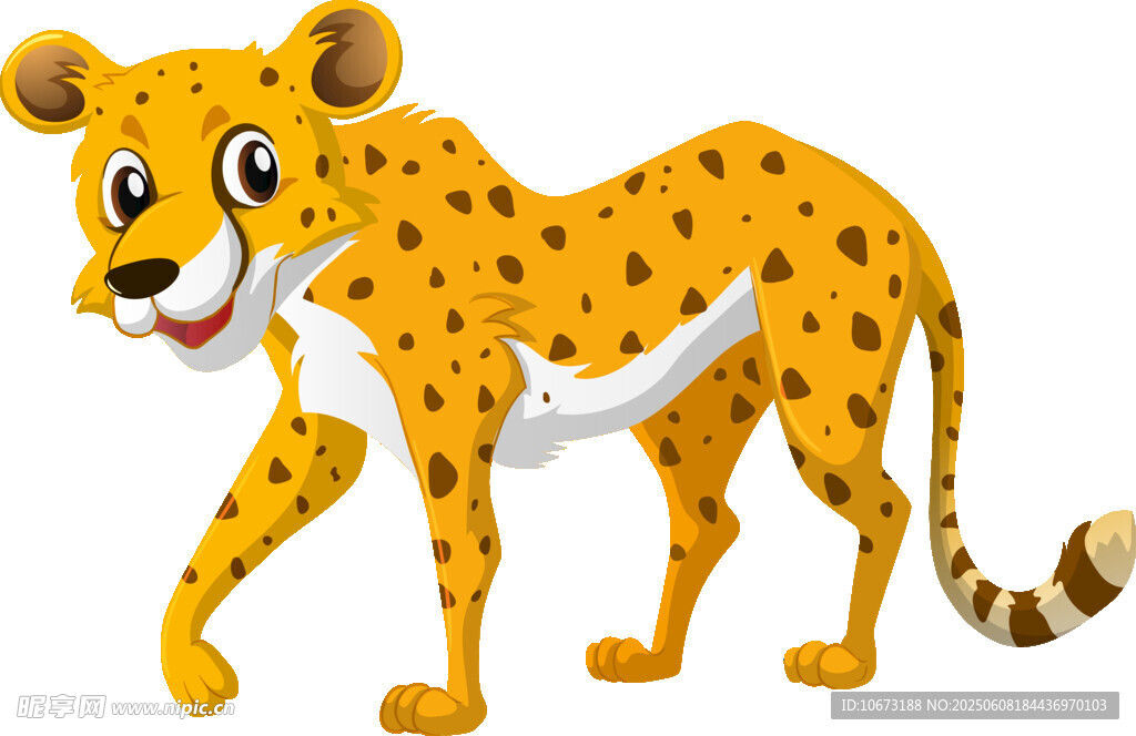 可爱猎豹卡通形象
