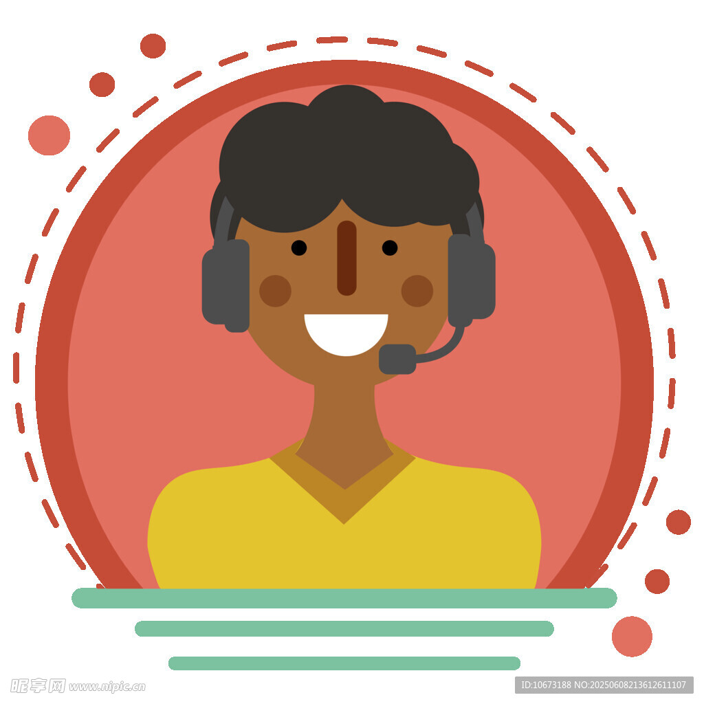 微笑客服专员形象