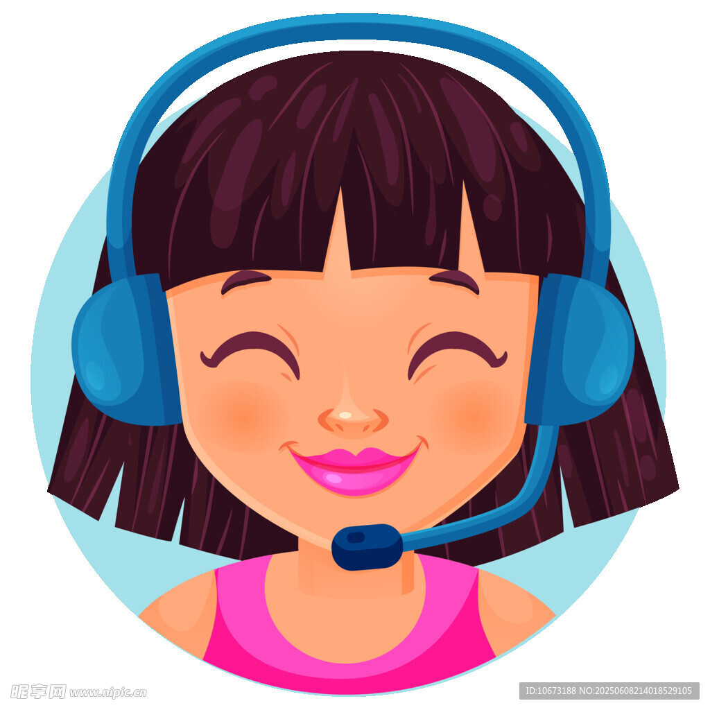 微笑客服女孩形象