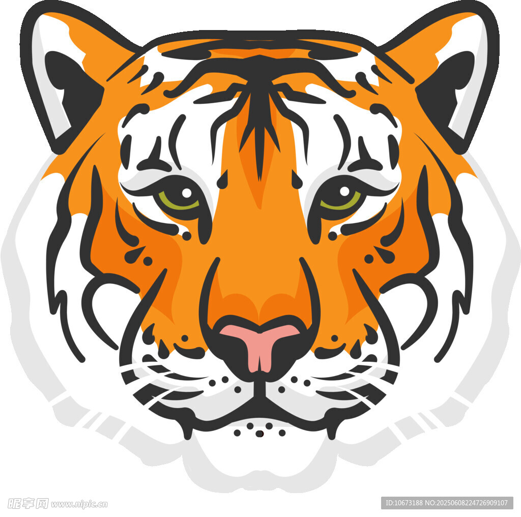 老虎头像图案设计