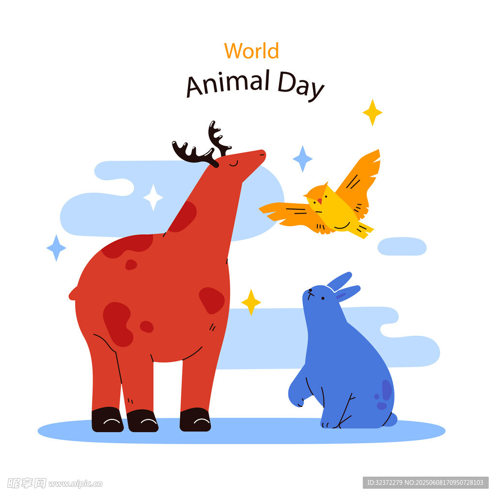 世界动物日的可爱动物们