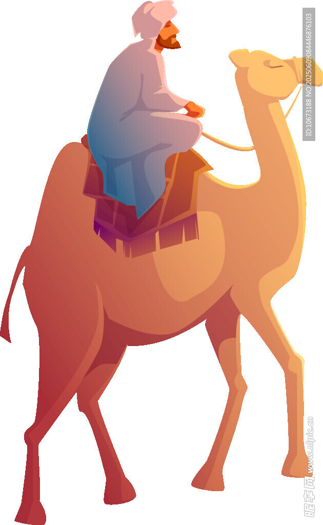 骑骆驼的阿拉伯人