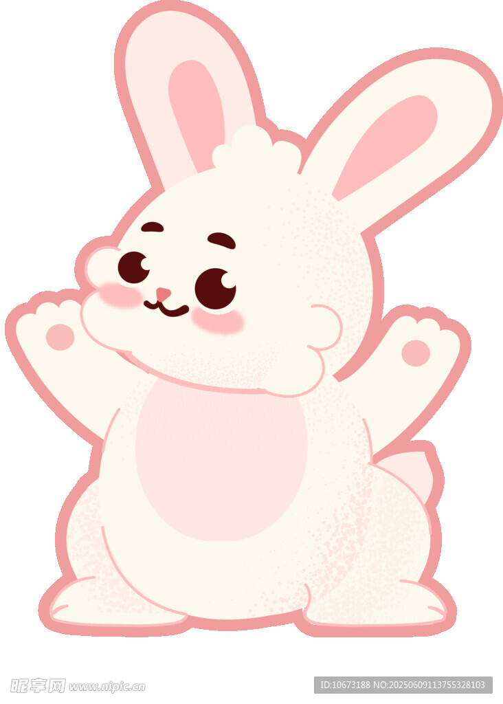 可爱白兔卡通形象