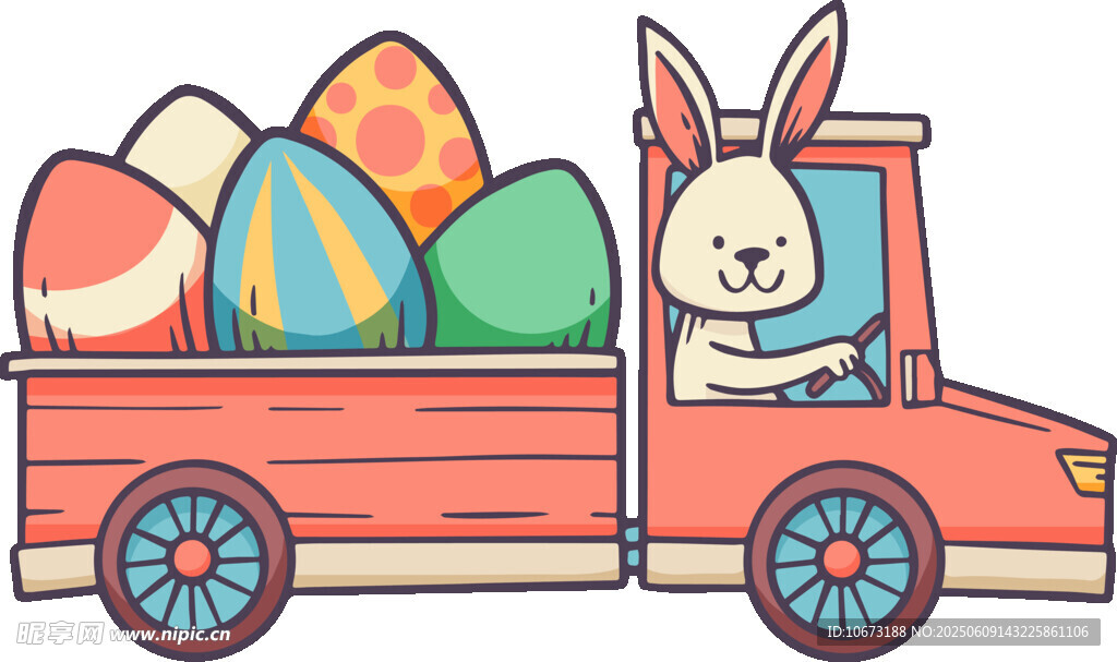 兔子驾车运彩蛋