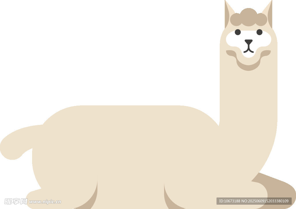 趴着的可爱羊驼