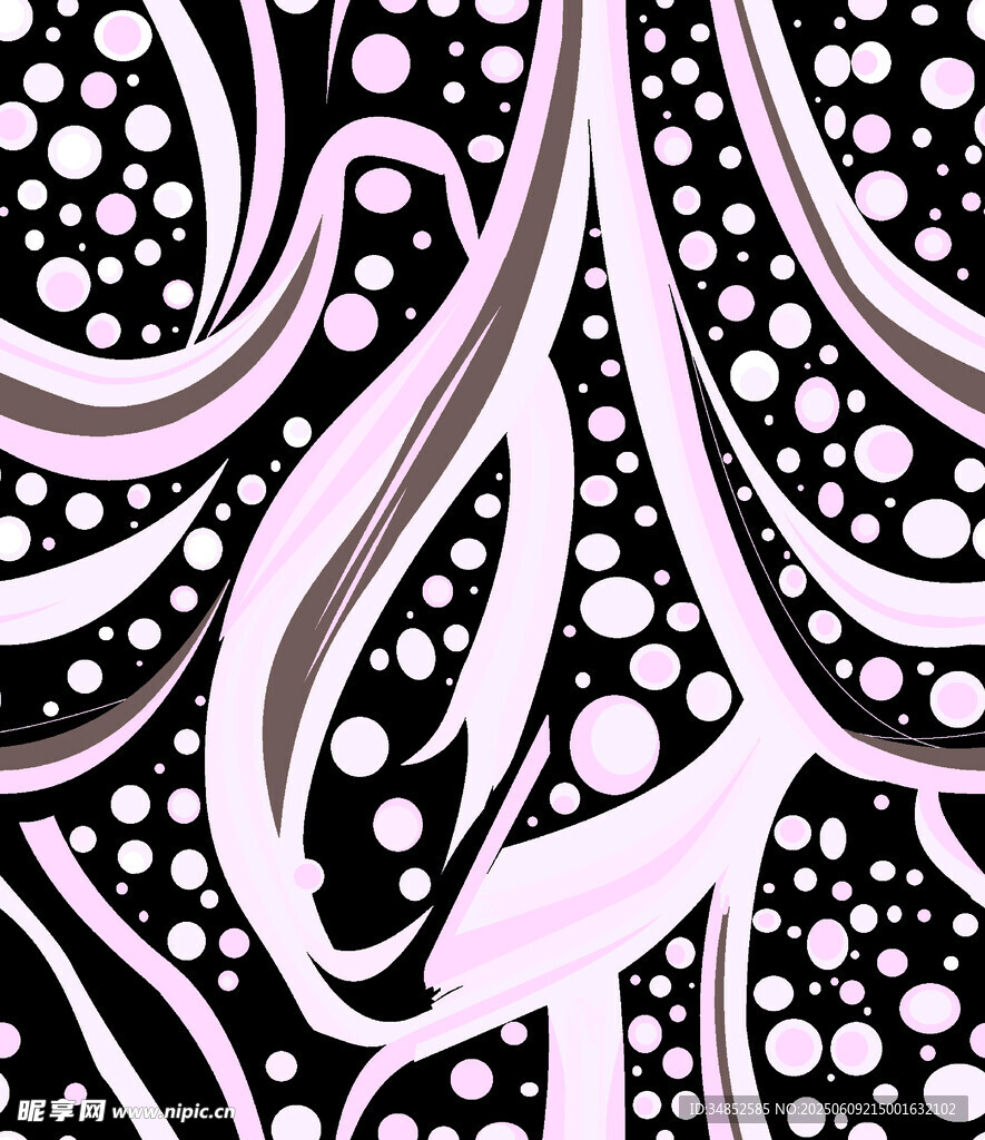 黑白抽象花纹艺术图案