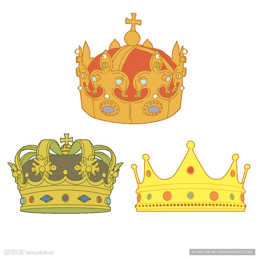 三款精美皇冠插画