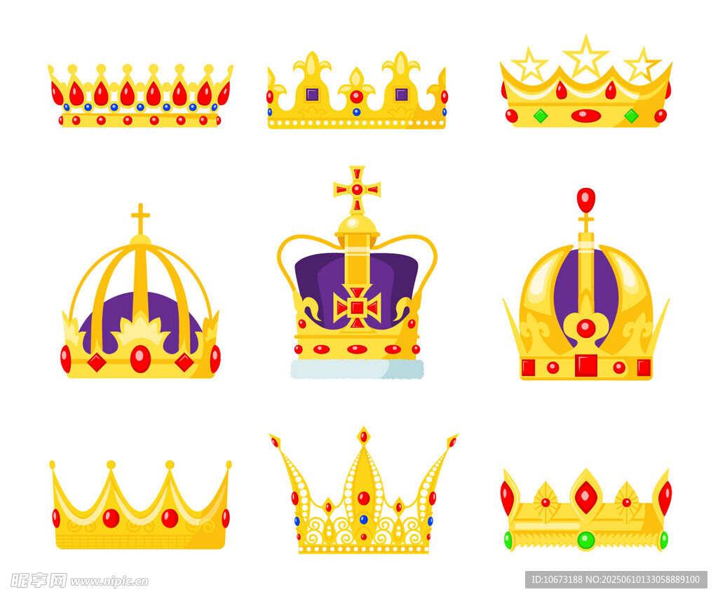 多样华丽皇冠集合