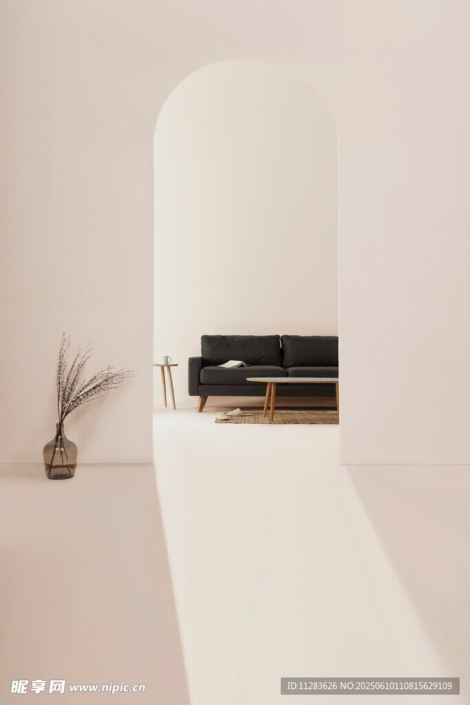 简约室内拱形门洞设计