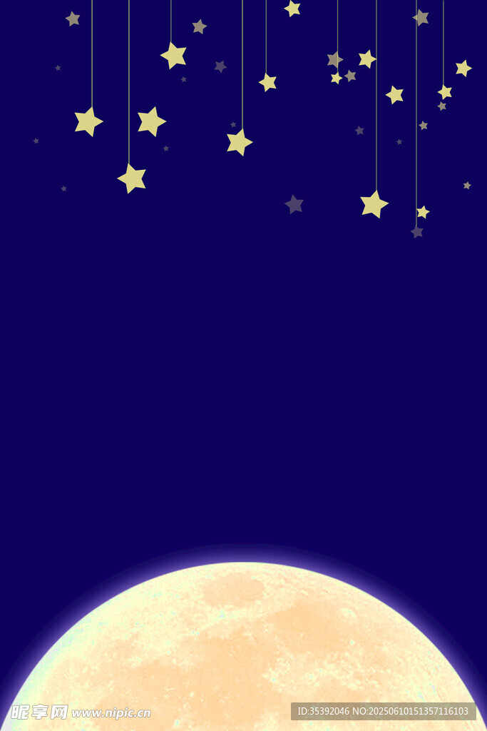 月夜繁星闪烁的梦幻景象