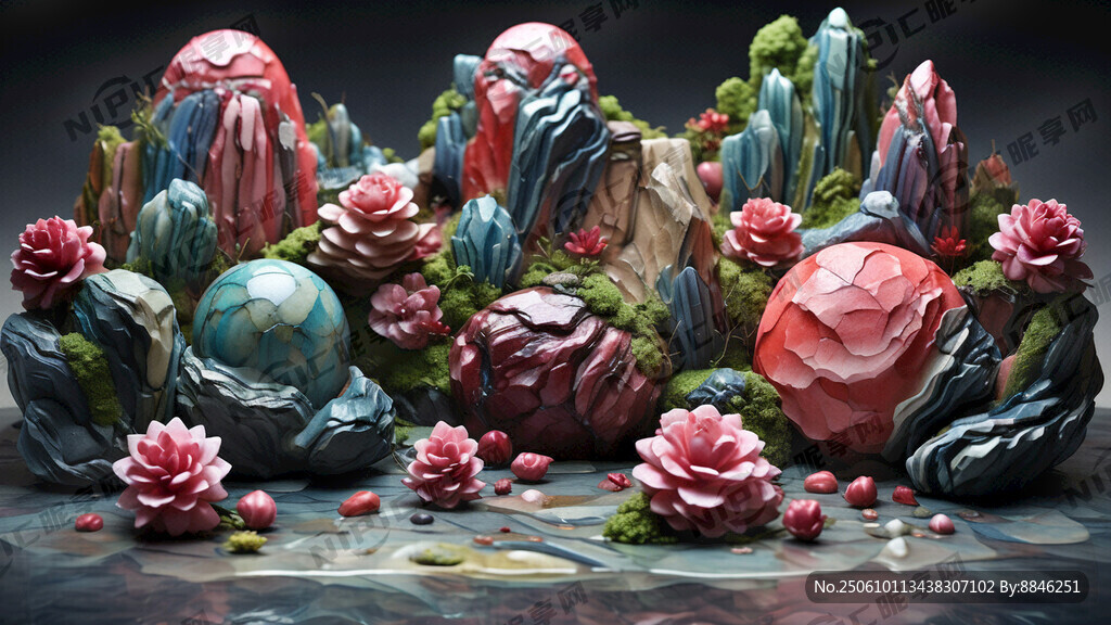 雨花石 山水 典雅