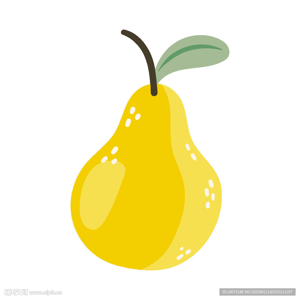 黄色梨子插画