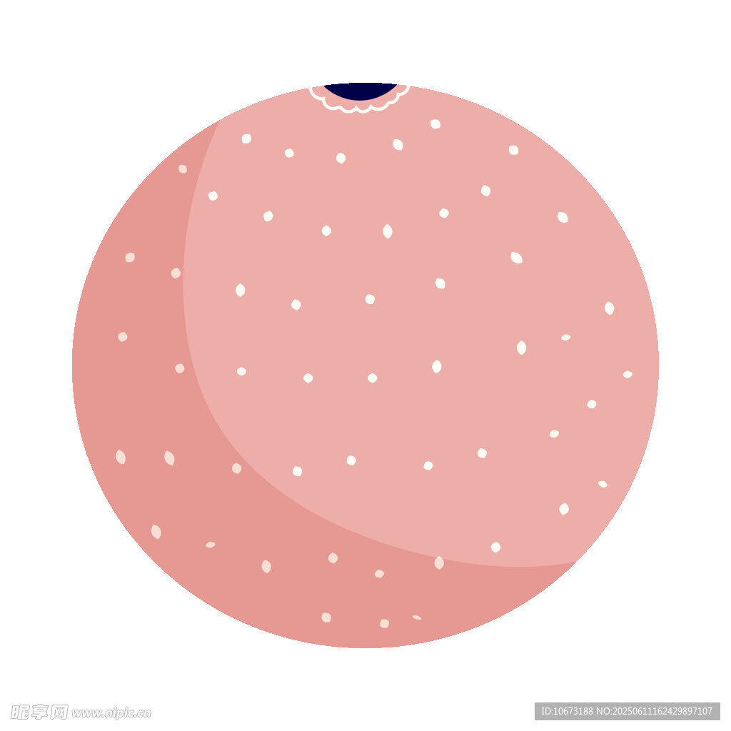 粉色带点圆形水果图标