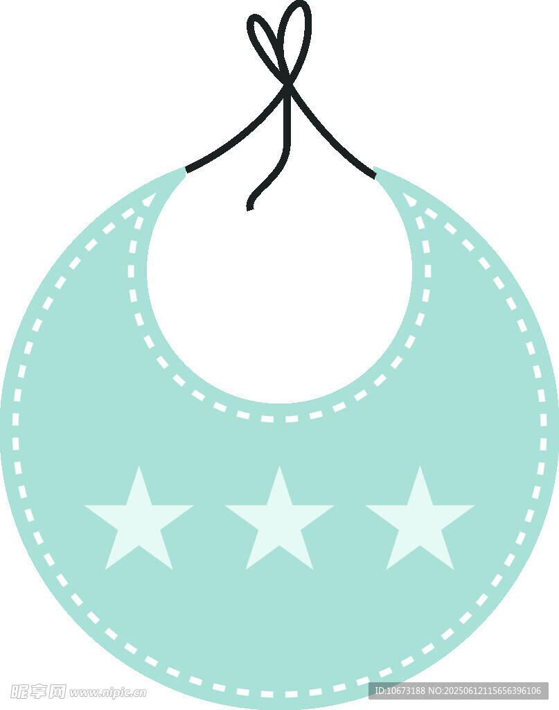 星星图案婴儿围兜