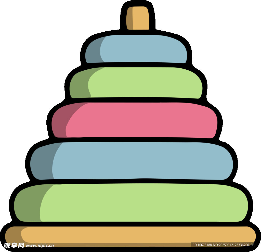 彩色叠叠乐玩具塔