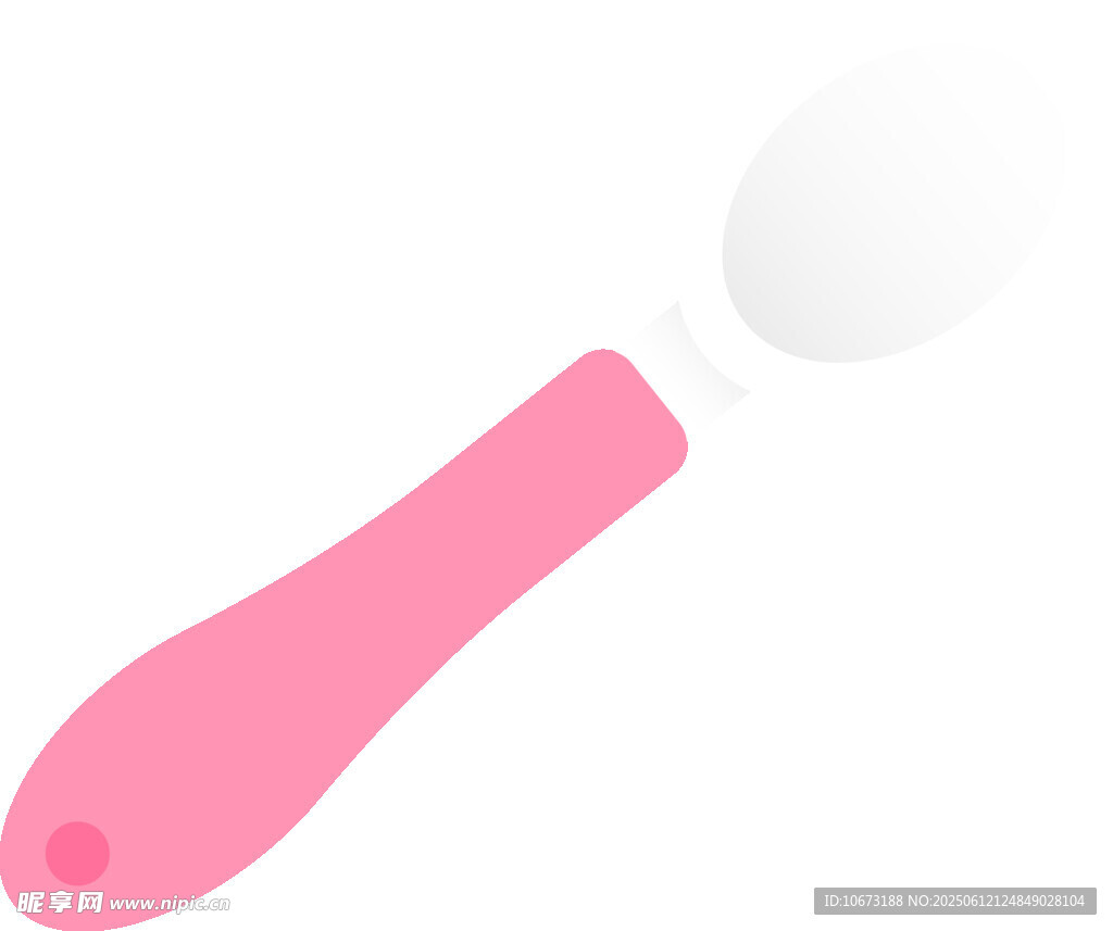 粉色柄白色硅胶刮刀