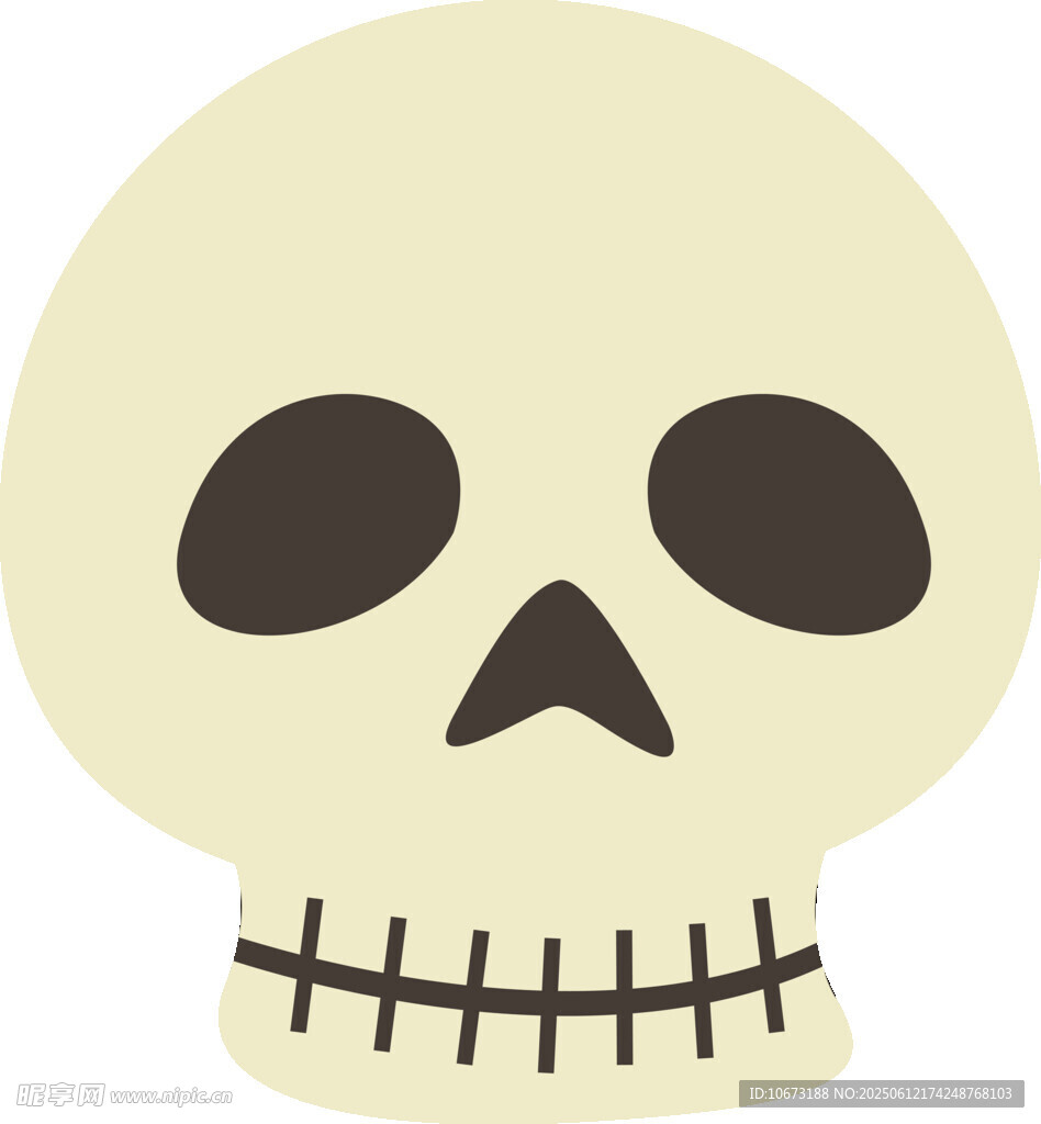 卡通骷髅头图案