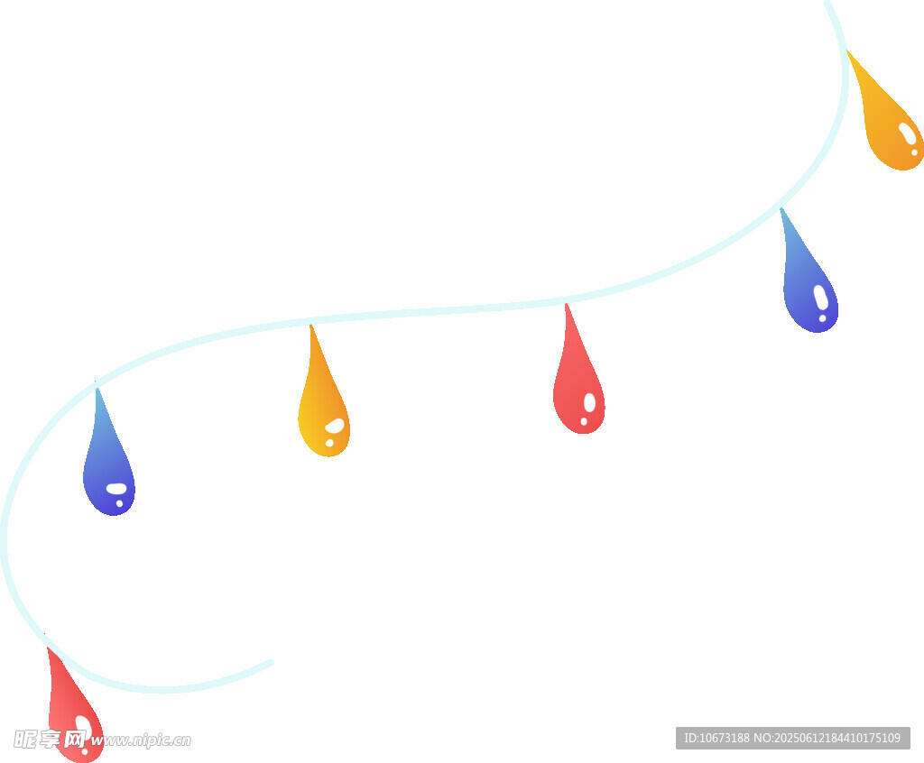 彩色水滴形装饰挂饰