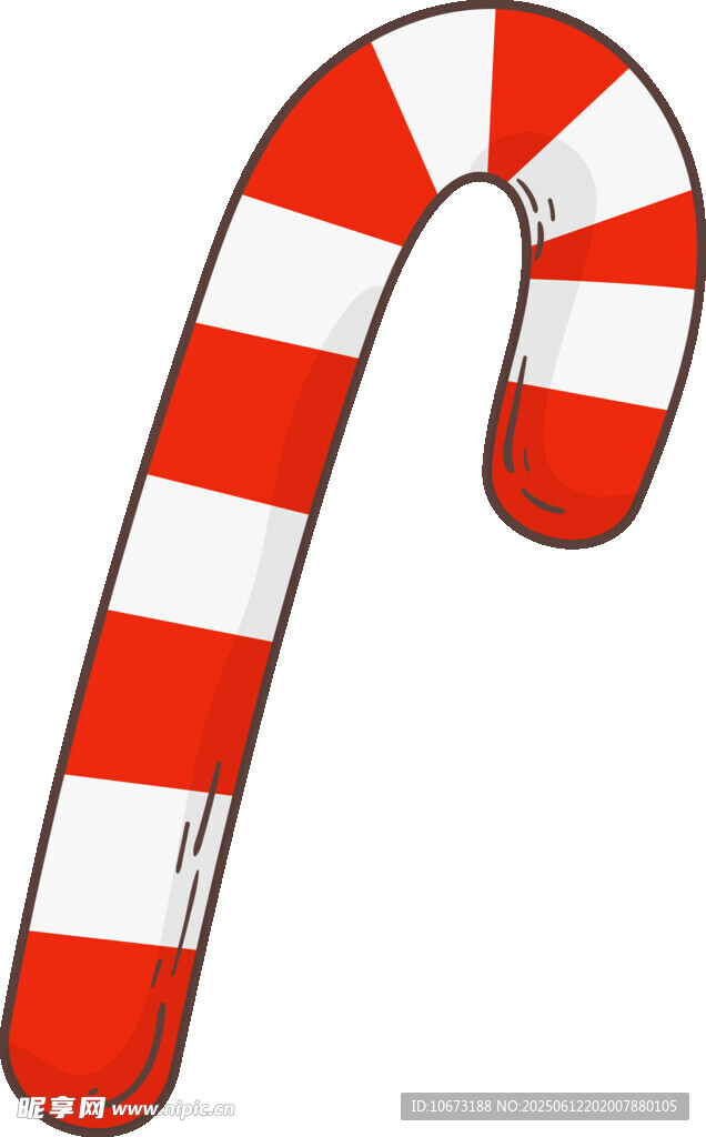 红白条纹糖果拐杖