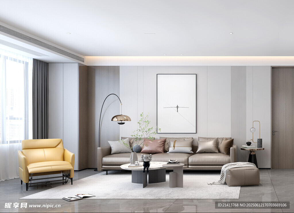 现代简约风客厅室内场景