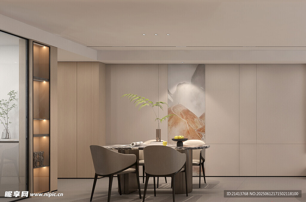 现代简约风餐厅室内场景