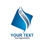 蓝色创意抽象标志设计